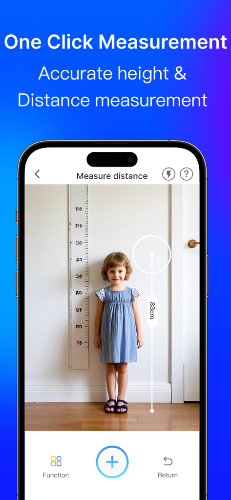 AI Scanner-Count&Measure - AI Scanner app interface showing the height measurement of a child
