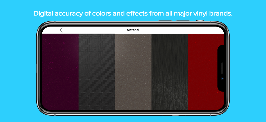 Car Wrapper 3D - Digital representation of various car vinyl wrap colors and textures