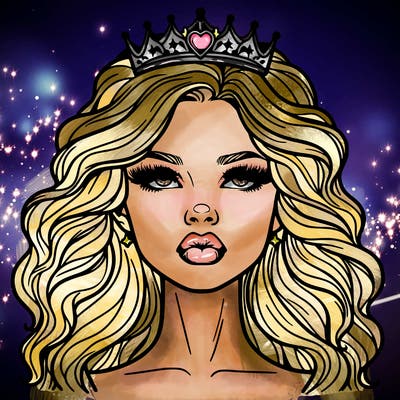 glinda realistic with lips and crown