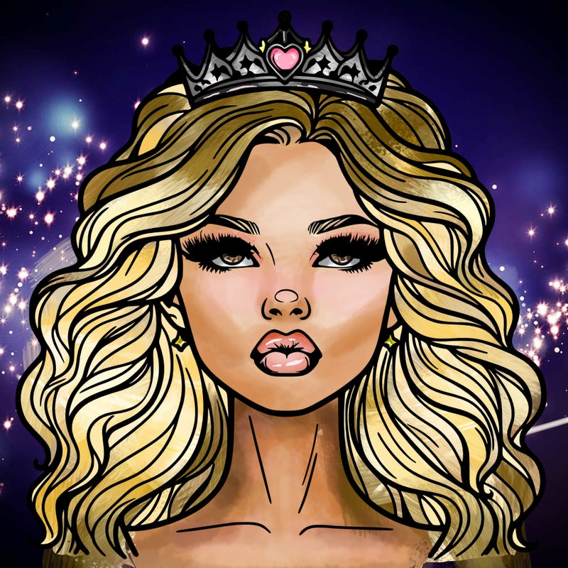 glinda realistic with lips and crown