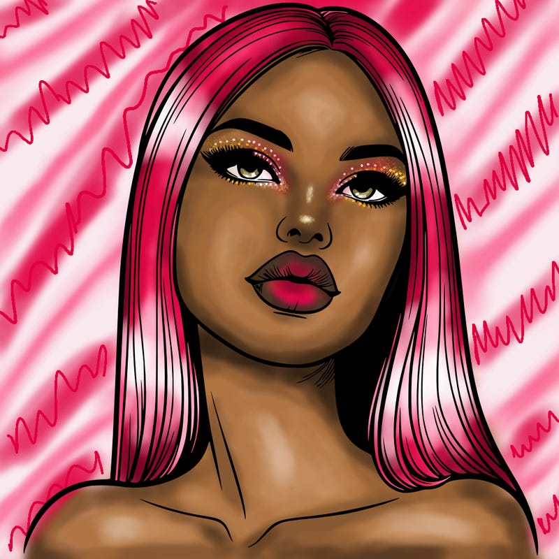 realistic woman with full lips