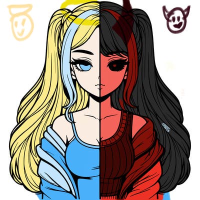 realistic girl split