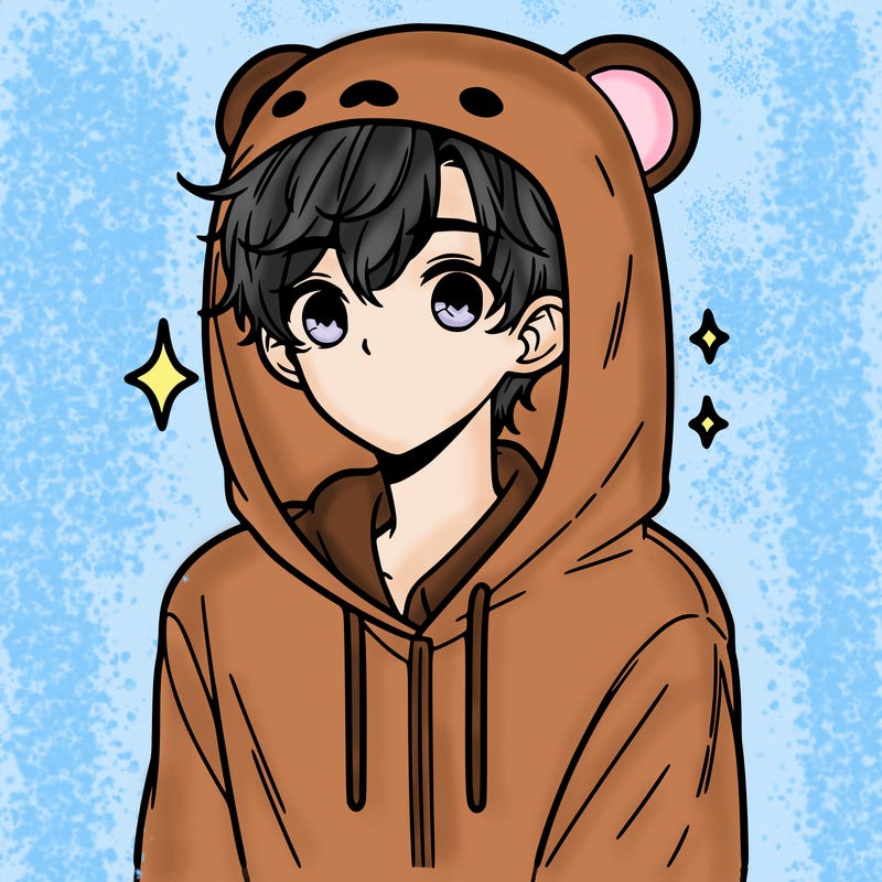 a 17 year old boy in a cute animal hoodie