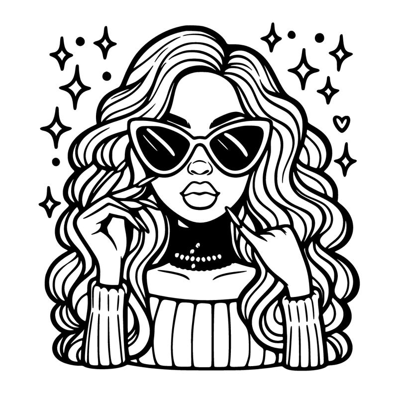 diva with slay sunglasses