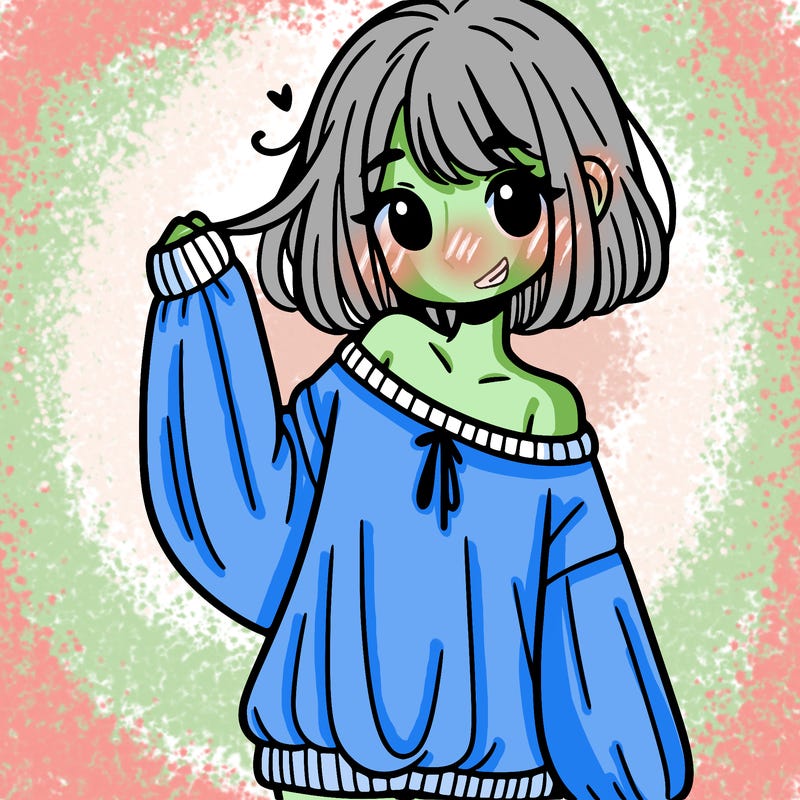 girl in baggy sweater hanging off her shoulder