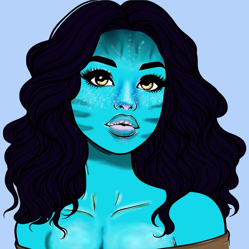 realistic girl with wavy hair and lips