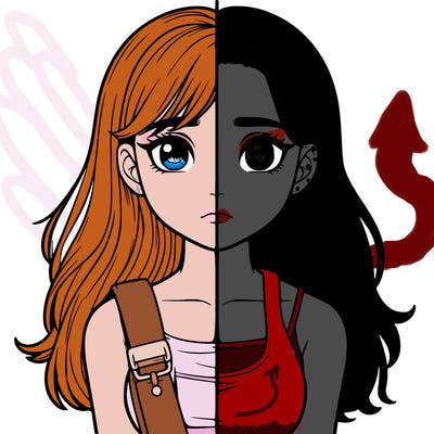 realistic girl split