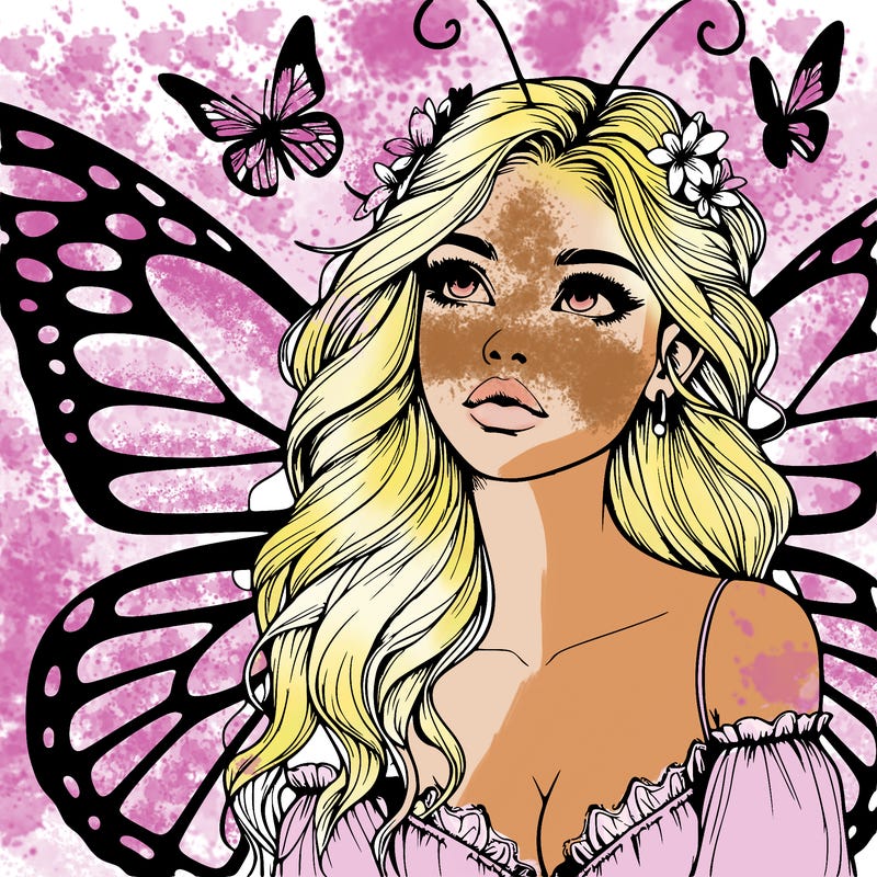 butterfly fairy realistic girl
