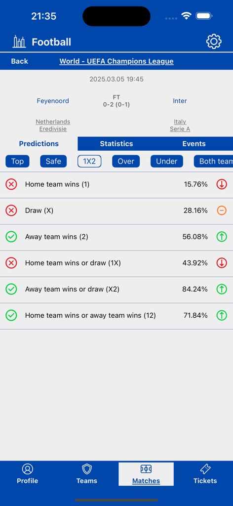 Football Stats Lite - Soccer match outcome predictions and probabilities on Football Stats Lite