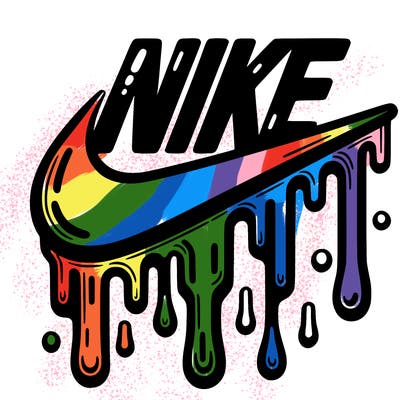 dripping nike logo