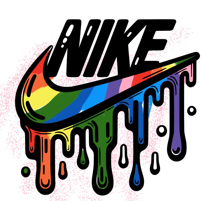 dripping nike logo