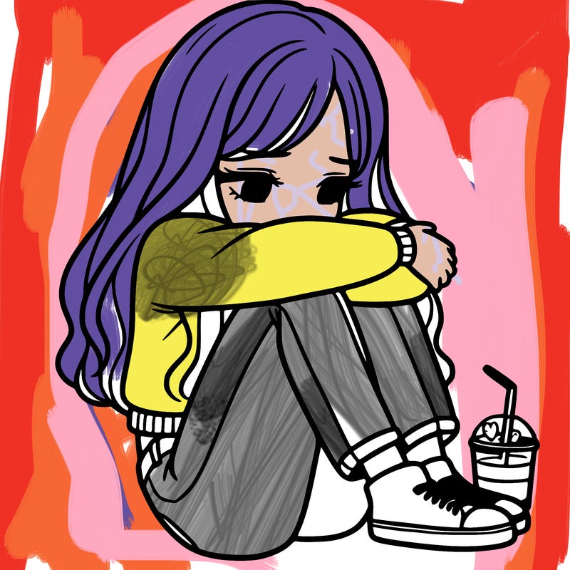 a girl  after a breakup