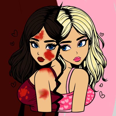 realistic girl split