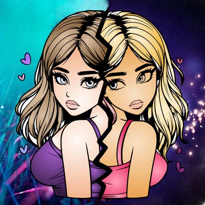 realistic girl split