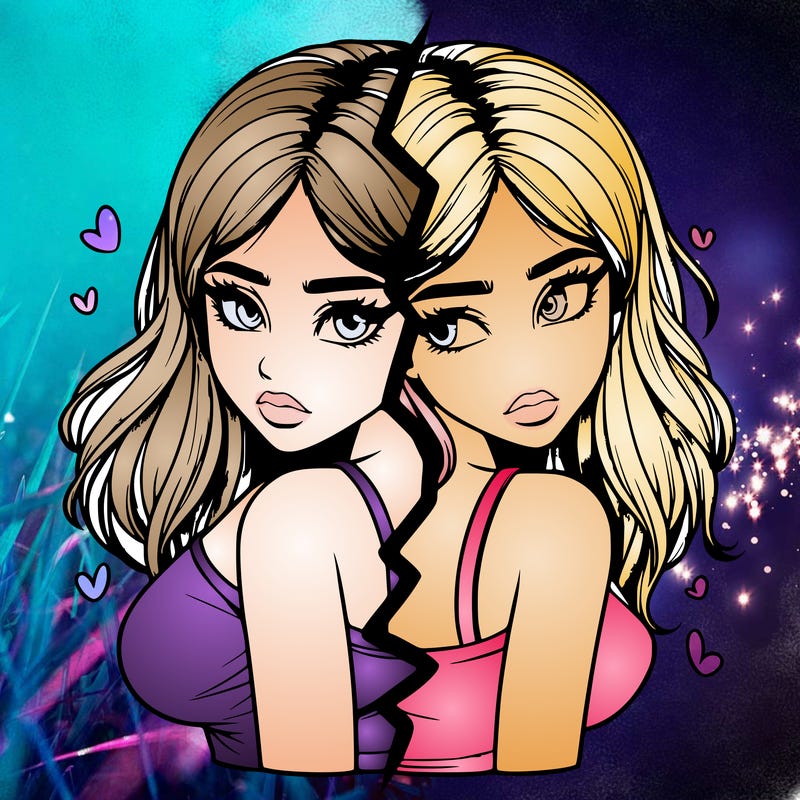 realistic girl split