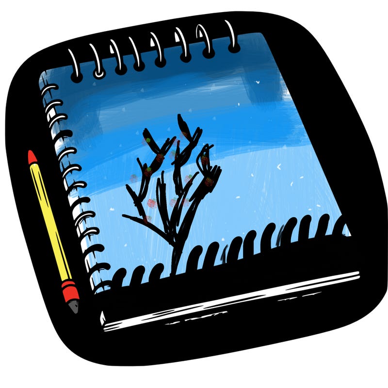 a blank sketch pad