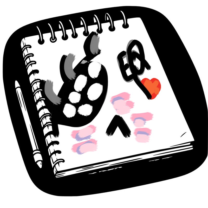 a blank sketch pad
