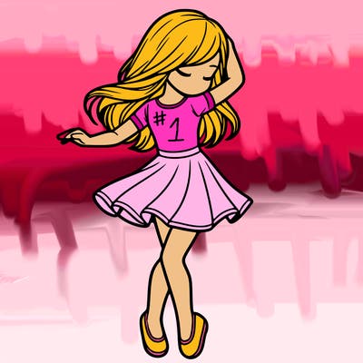 girl dancing  realistic