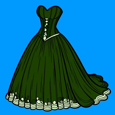 wedding dress-corset and a long and flowy skirt