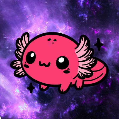 cute easy baby axolotl