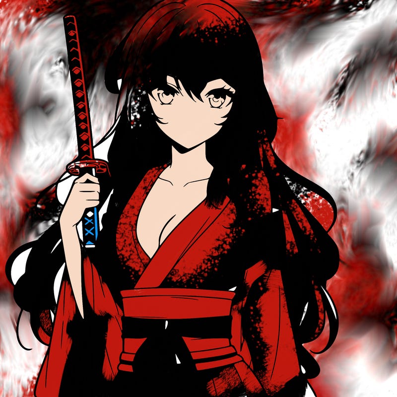 woman anime with sword