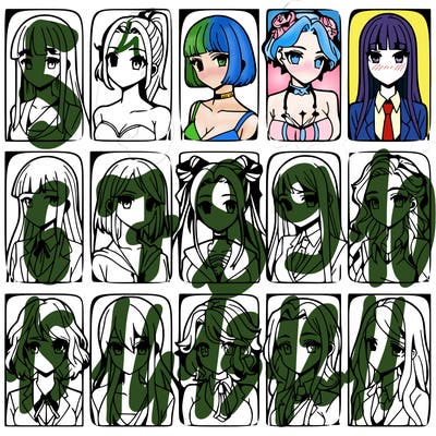 girls that look diffrent anime