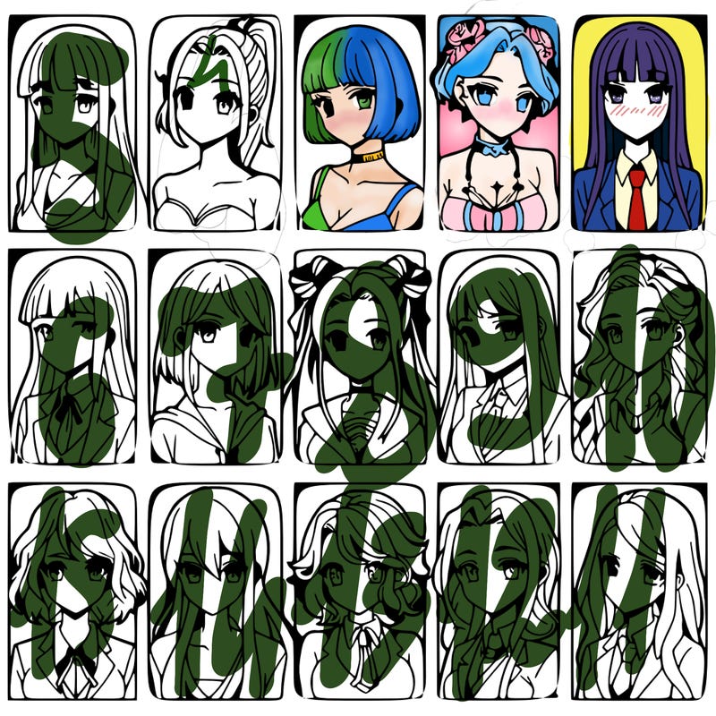 girls that look diffrent anime