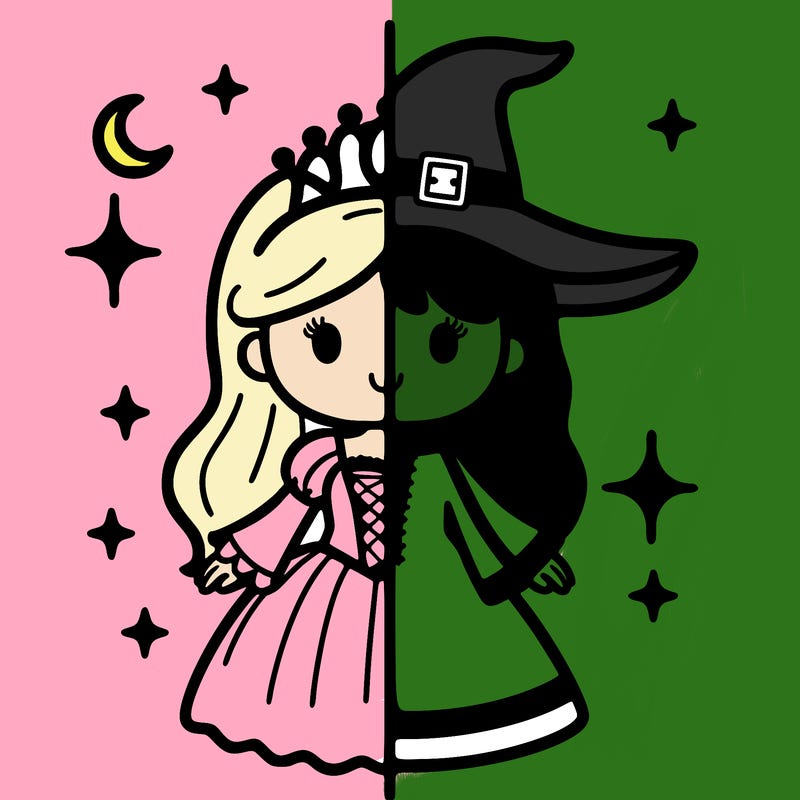 split princess and witch