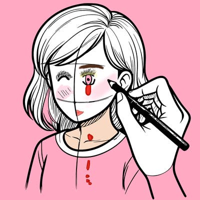 drawing a realistic person