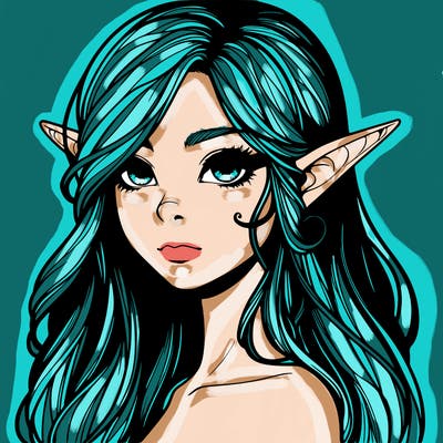 elf girl realistic dark fantasy