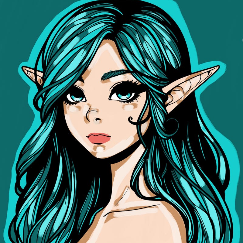 elf girl realistic dark fantasy