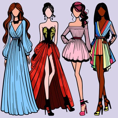 fashion models dresses