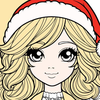 realistic christmas girl