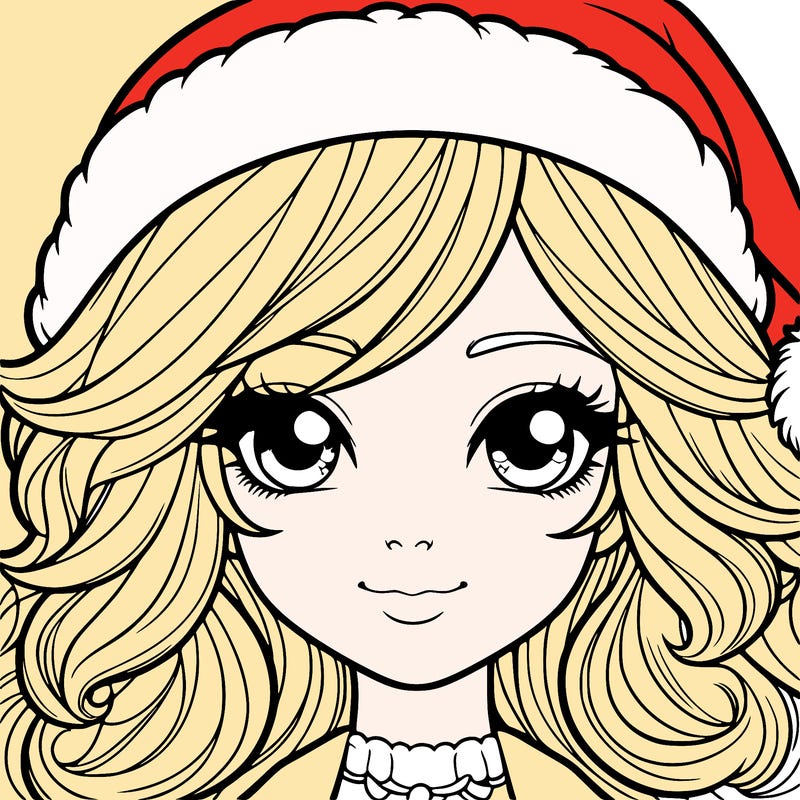 realistic christmas girl