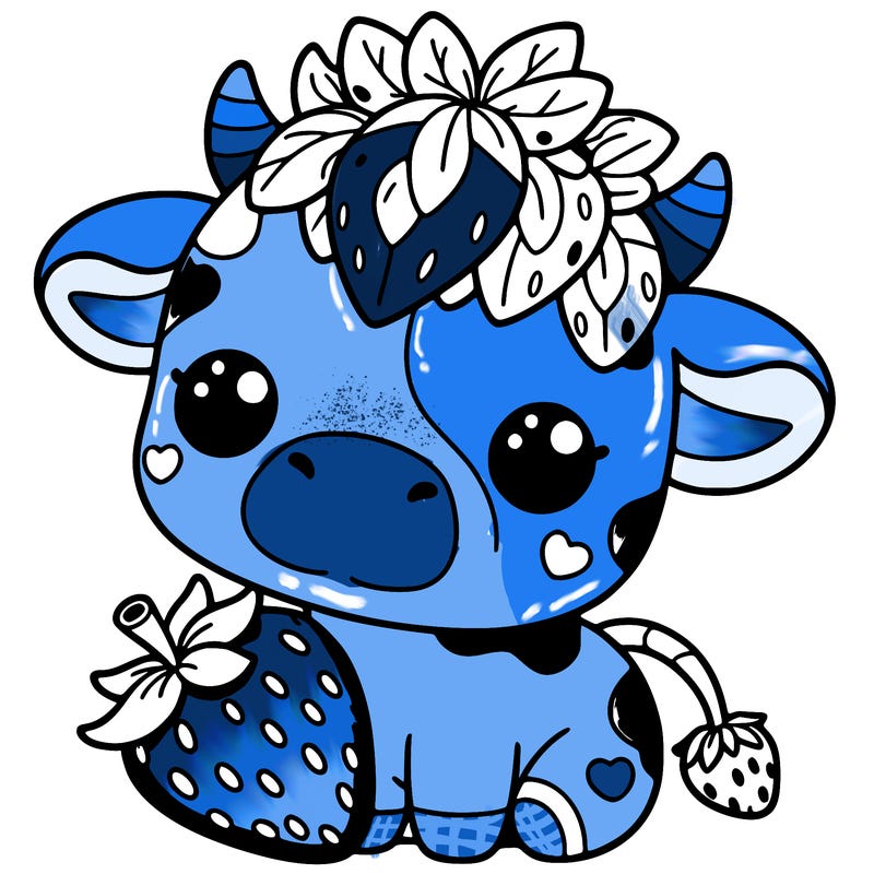 cute strawberry cow