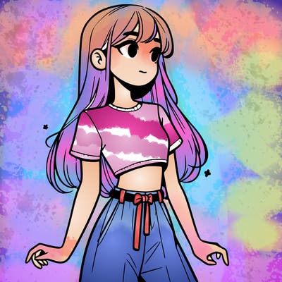 girl in a cute crop top