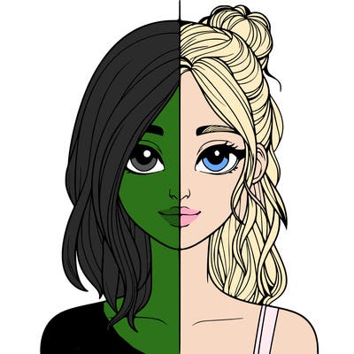 realistic girl split