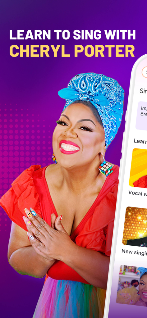 Learn to sing with vocal coach Cheryl Porter on the StarMaker app
