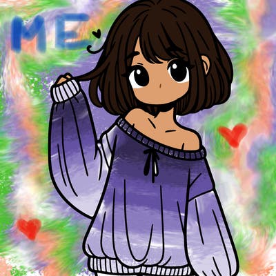 girl in baggy sweater hanging off her shoulder