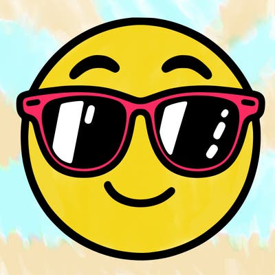 emoji with sunglasses