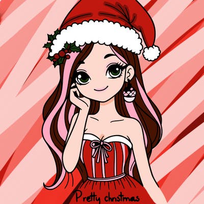 pretty christmas woman