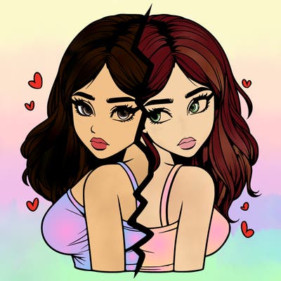 realistic girl split