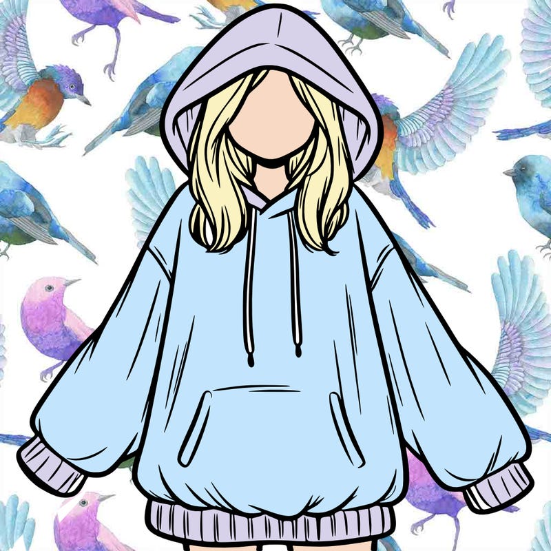 girl in oversized hoodie