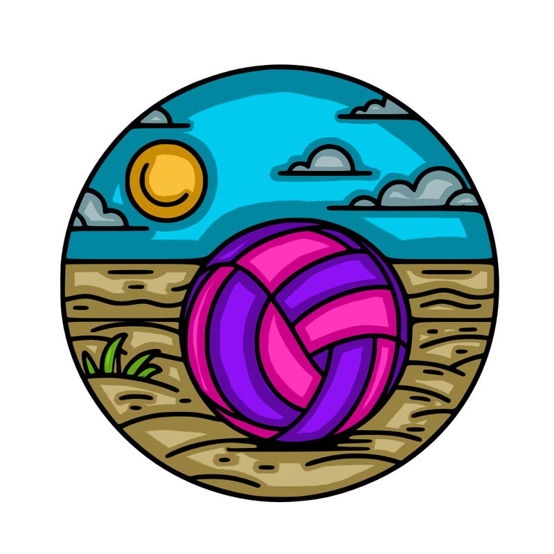 volleyball on a beach