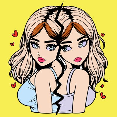 realistic girl split