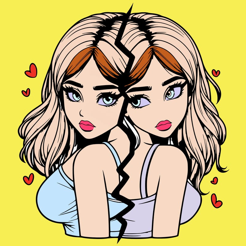 realistic girl split