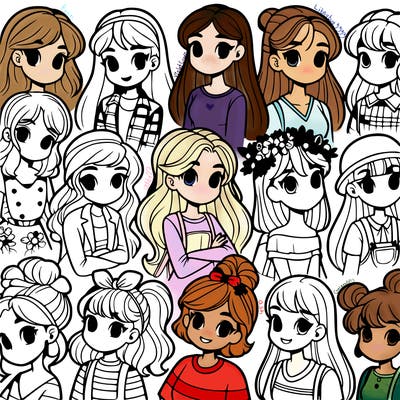 many different girls