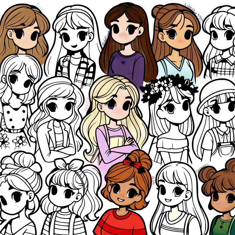 many different girls