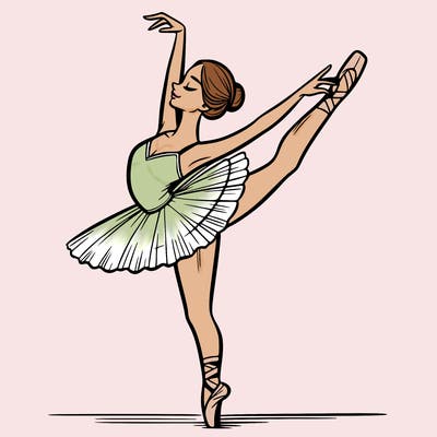 ballerina in a graceful arch