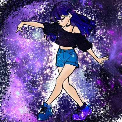 realistic girl danceing